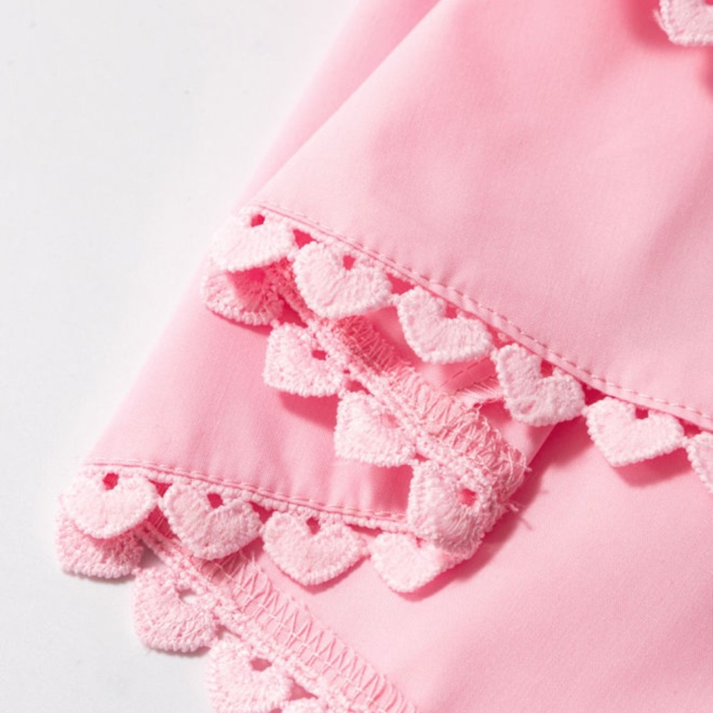 Annabel- Pink Ruffled Heart Sleeveless Top - Picture 6 of 8